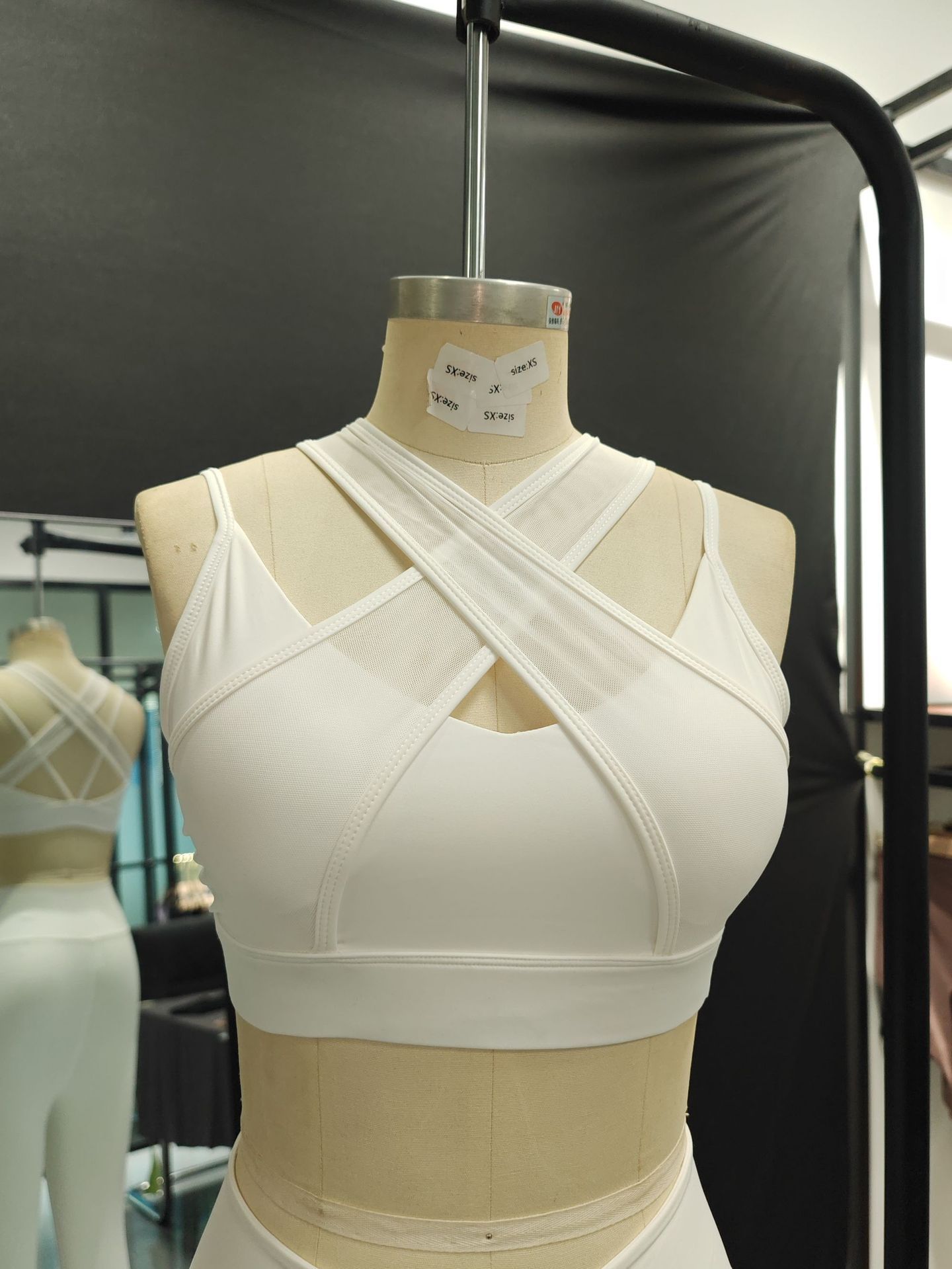 Pilates Yoga New Mesh Sports Bra Set